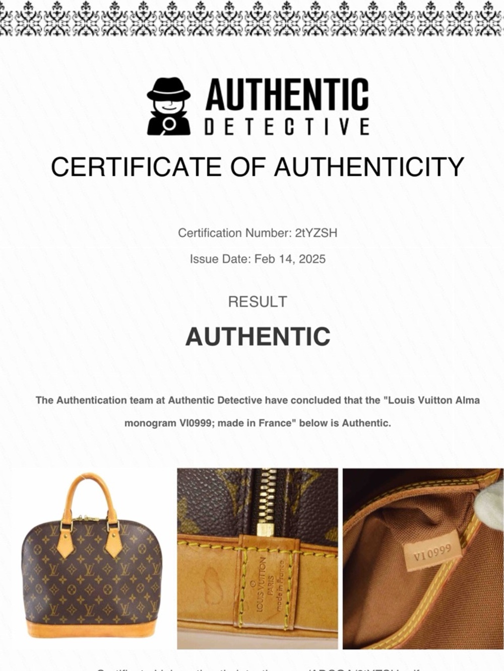 Louis Vuitton Monogram Alma PM - Picture 6 of 6